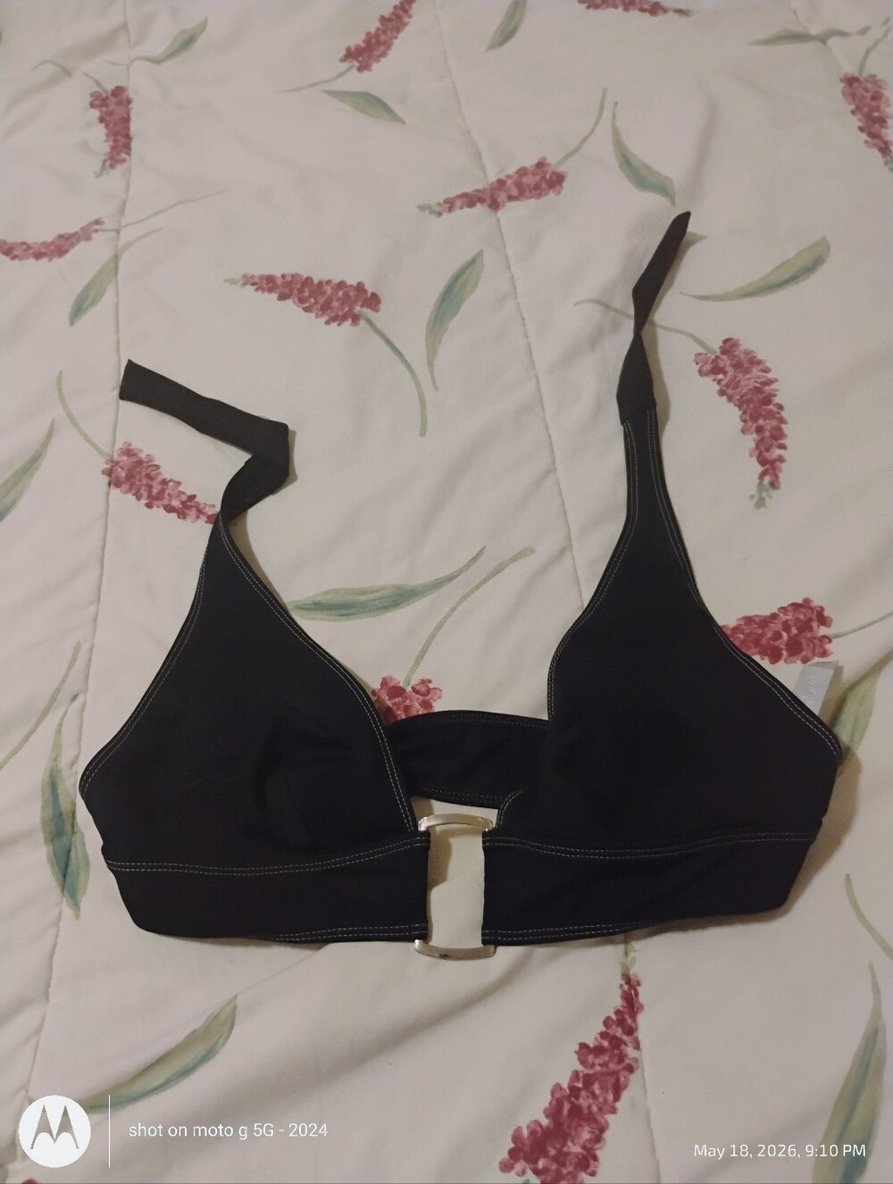 Magicsuit Black Bikini Top with Front Clasp